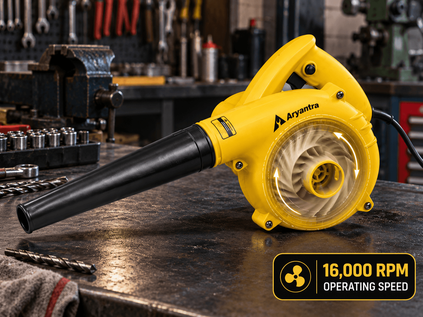 16,000 RPM OPERATING SPEED