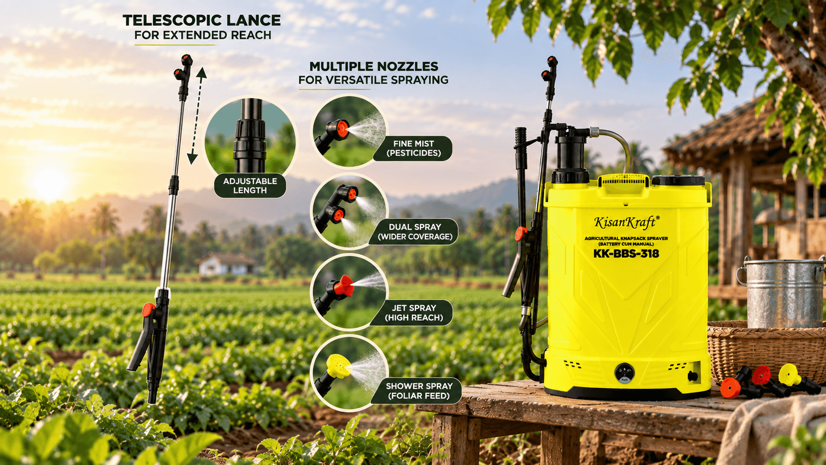 Telescopic Lance & Multiple Nozzles