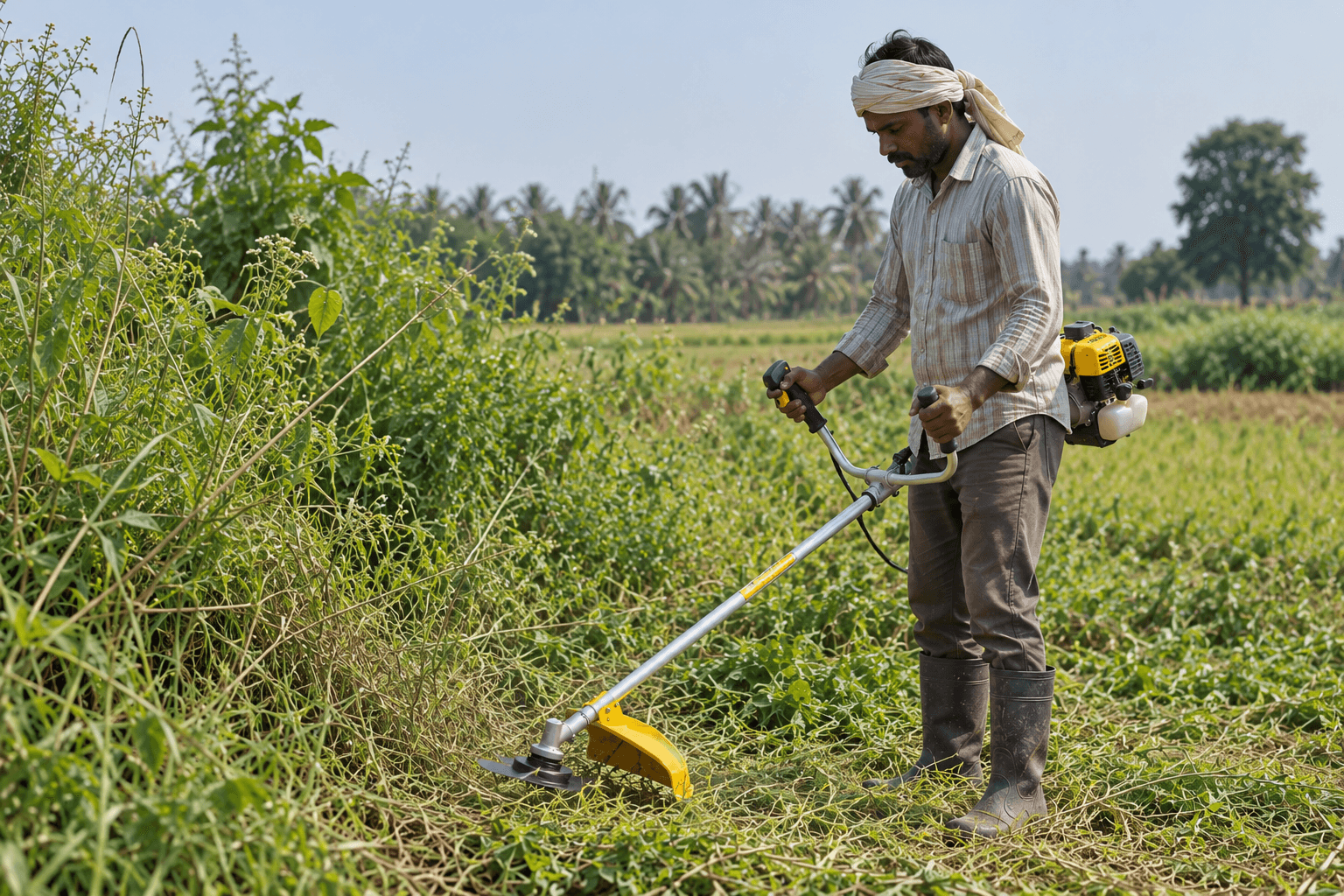 AGRI BRUSHCUTTER-BAFFLE REAPER-WEEDER,STRAIGHT SHAFT(2-STRK)[KK-BC-8640] background