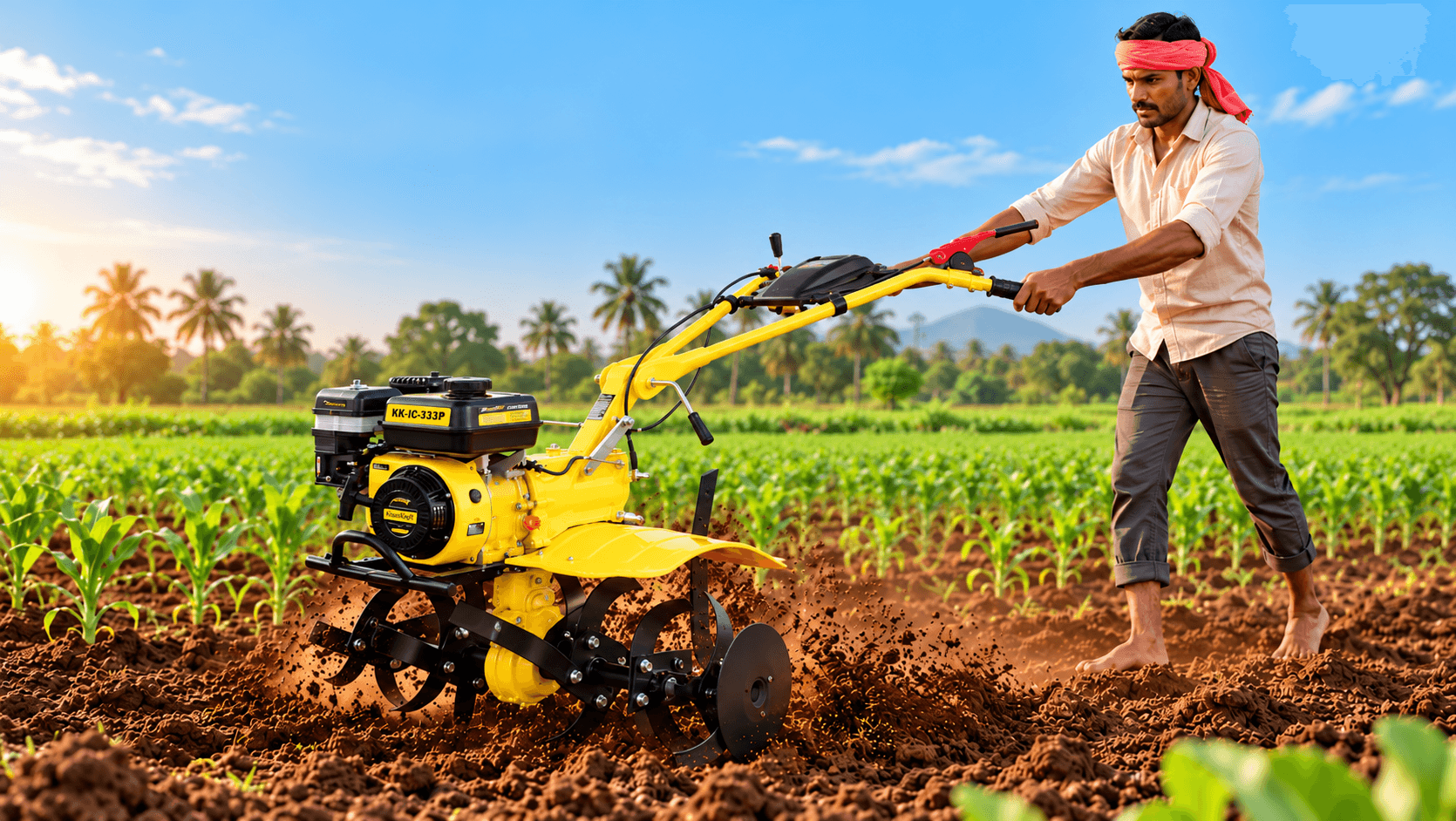 M:AGRI INTERCULTIVATOR/POWER-ROTARY-WEEDER,PETROL,RECOIL START[KK-IC-333P]
 background