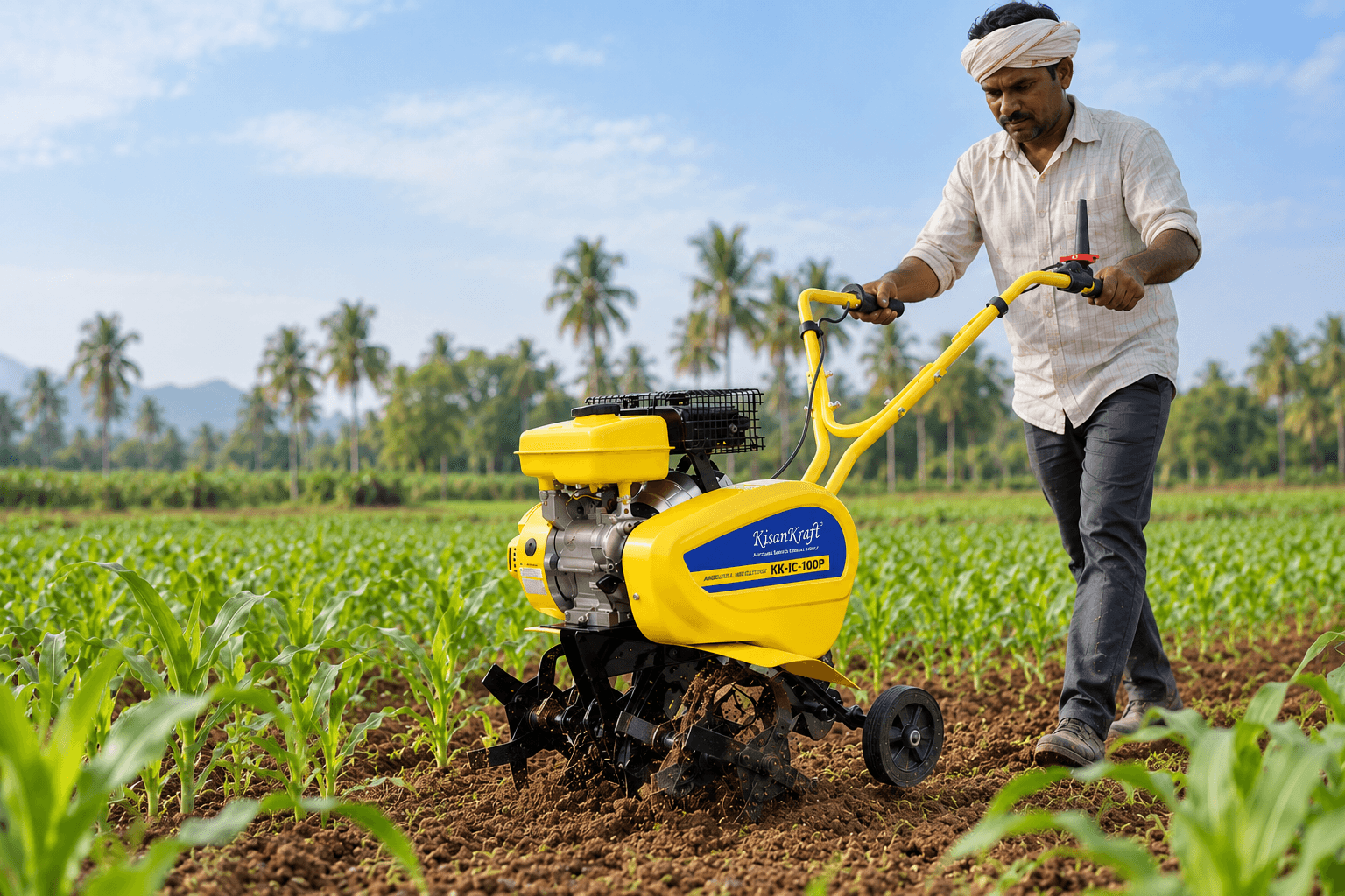 AGRI INTERCULTIVATOR/POWER-ROTARY-WEEDER,PETROL,RECOIL START[KK-IC-100P] background
