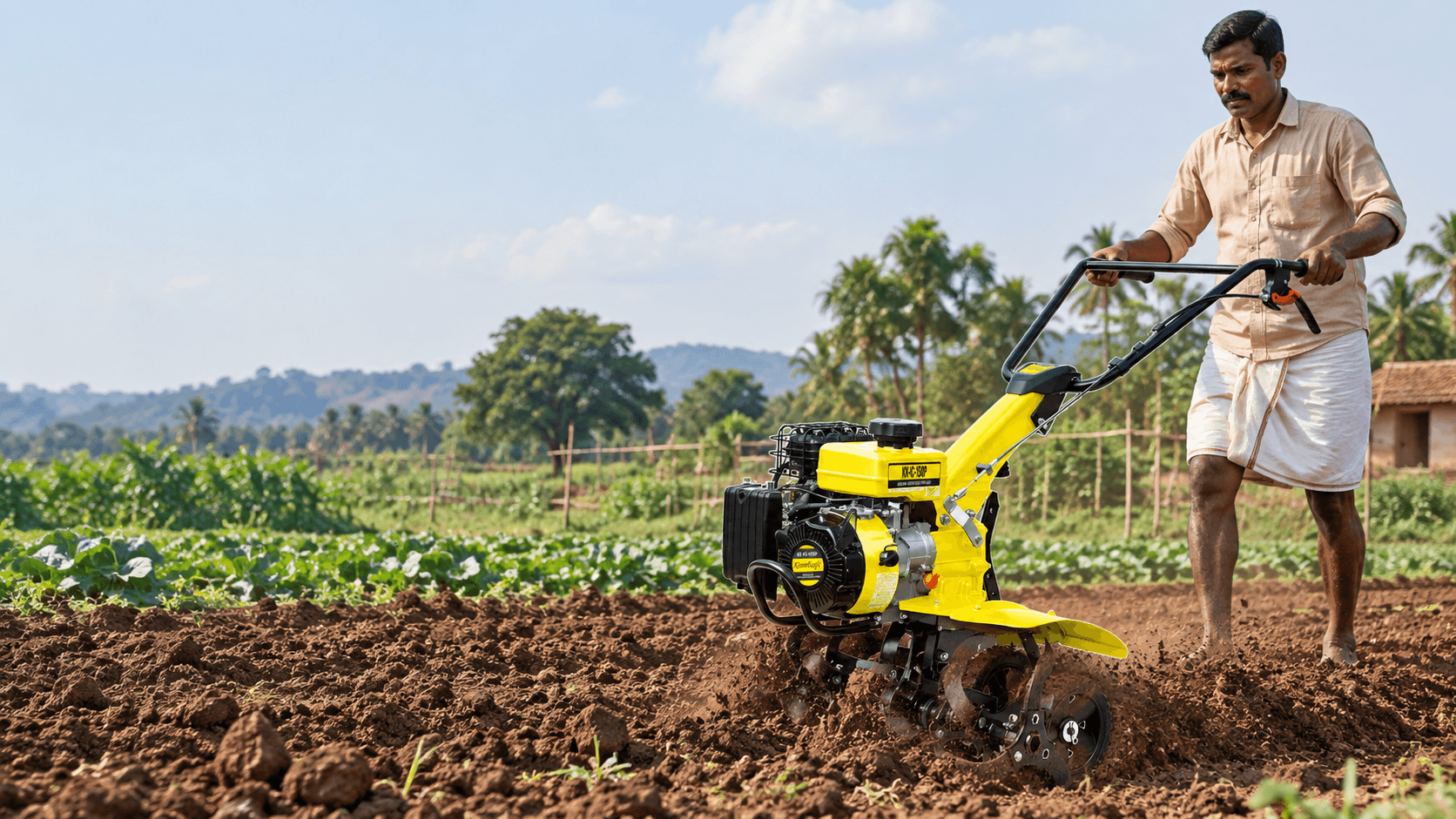AGRI INTERCULTIVATOR/POWER-ROTARY-WEEDER PETROL,RECOIL START[KK-IC-150P] background
