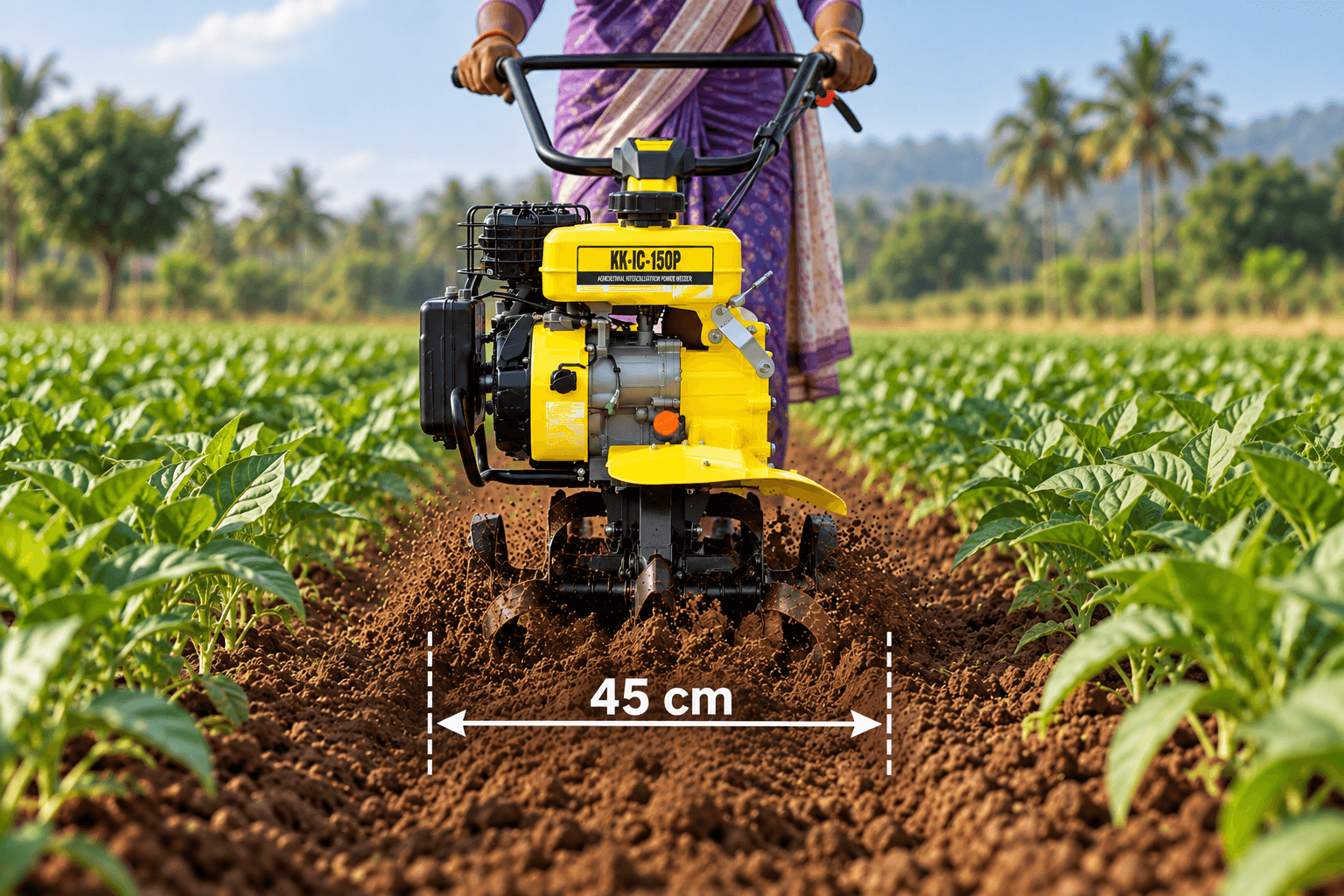 45 cm Working Width for Efficient Coverage
