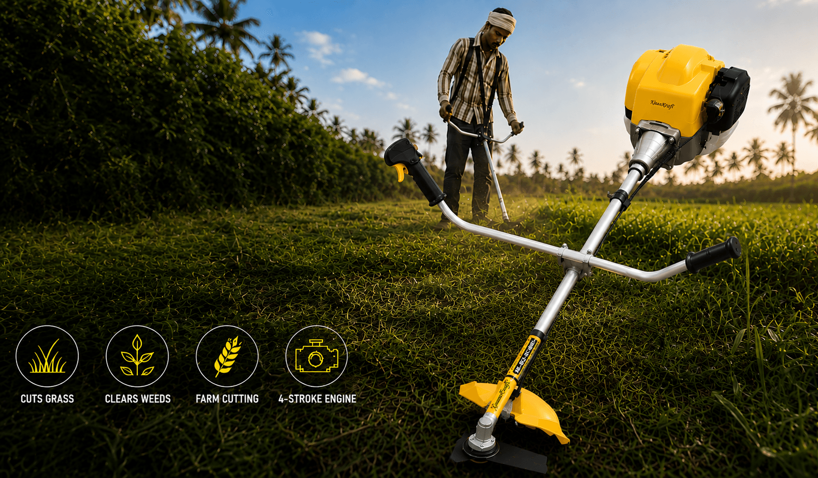 AGRI HARVESTER-BAFFLE REAPER-WEEDER(4-STRK)[KK-BC4-8635] background